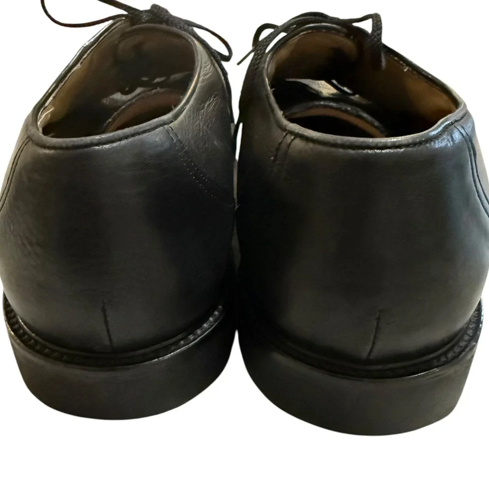 VTG Faconnable Albert Goldberg Black Leather Lug Derby Shoes Made in Italy 13 D